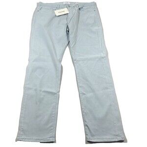 Frame Mens L'Homme Slim Fit 5 Pocket Twill Pants Ballad Blue Chinos Sz 36 NEW